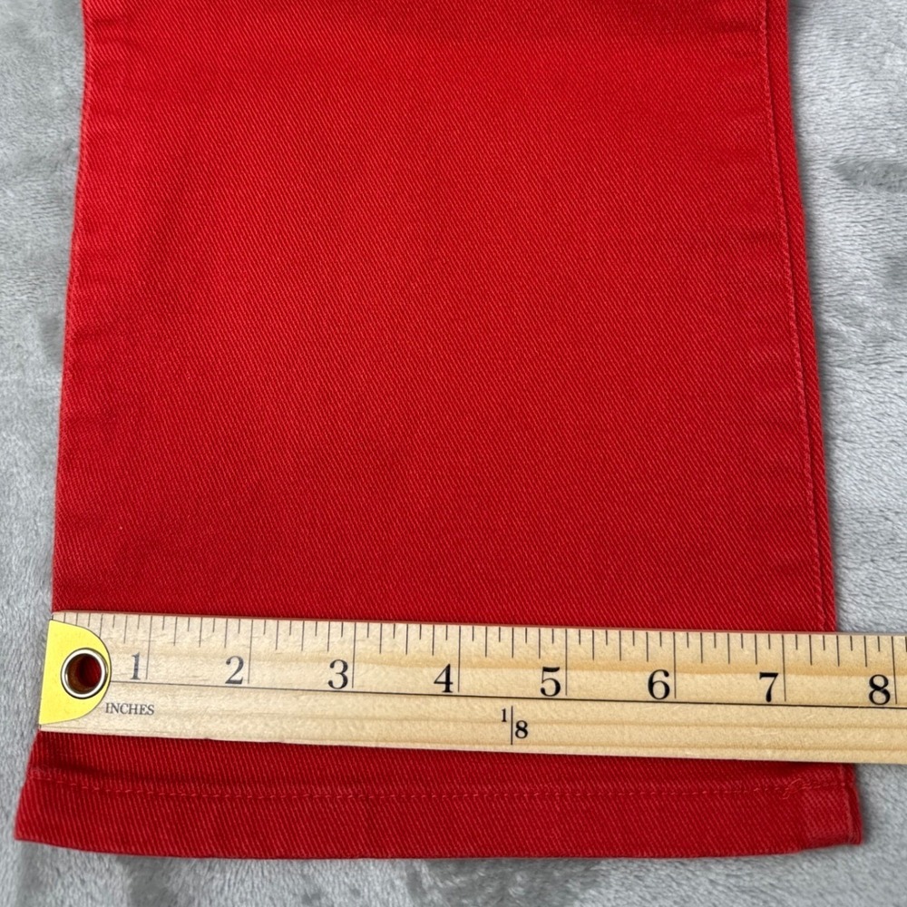 Lauren Jeans Co Ralph Lauren Red Straight Leg High Rise Denim Jeans Size 6 - Picture 4 of 8